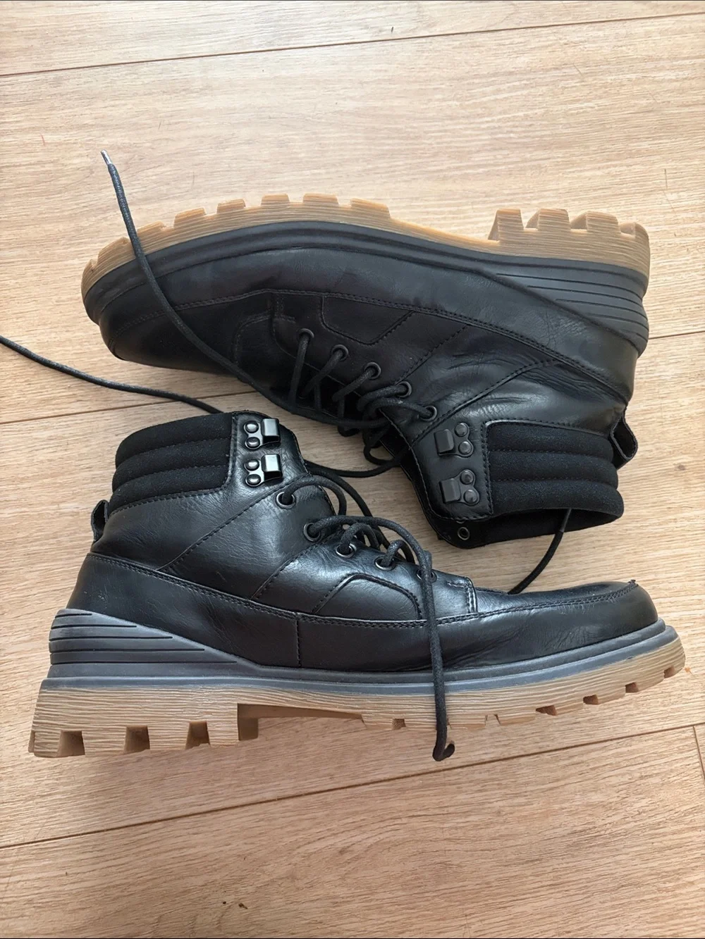 Steve Madden Men's Black Lace-Up Boots